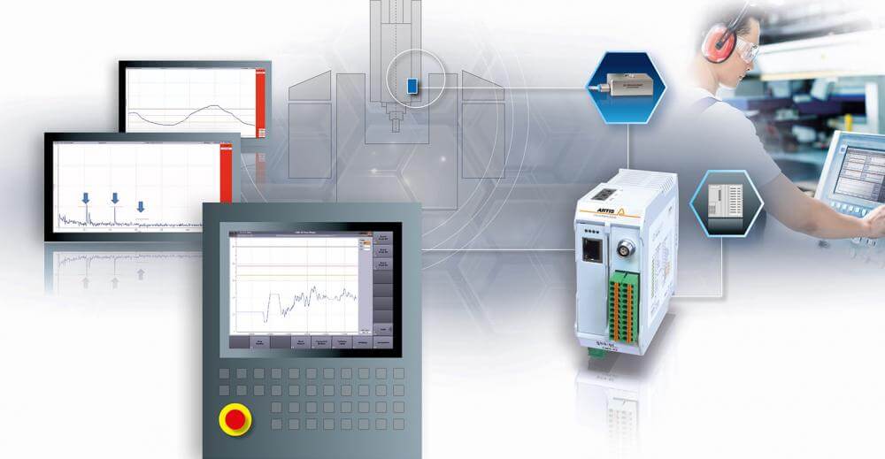 MARPOSS CORP. Genior Modular GEMCMS-02 single-channel, compact machine monitoring system for collision monitoring and crash damage mitigation can be used as a stand-alone system or in combination with other Genior Modular solutions, and integrated into machine tools, equipment or robots, to protect machinery and minimize downtime from programming, setup or operating errors.