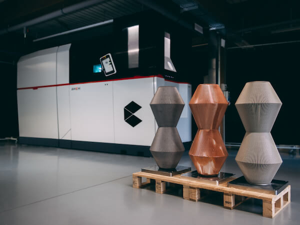 Industrial metal 3D printer prints parts up to one meter high
