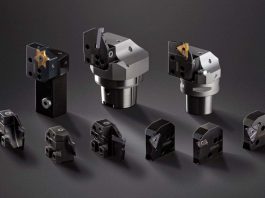 Horn expands cartridge tooling system for grooving and parting-off