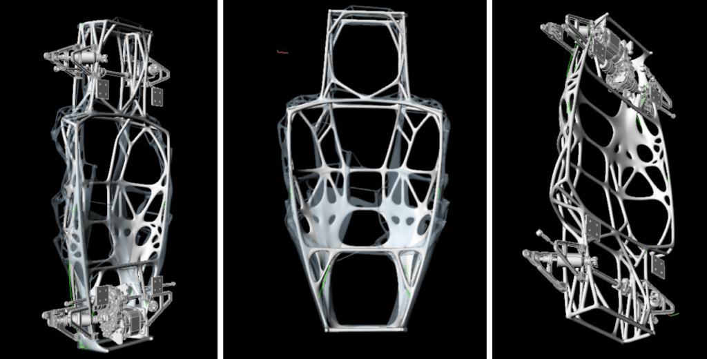 PIX’s generatively designed chassis structures.