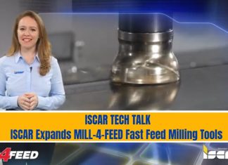 ISCAR proširuje MILL-4-FEED glodanje brzog posmaka