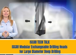 ISCAR Modular Exchangeable Drilling Heads for Large Diameter Deep Drilling