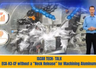 ISCAR ECA-H3-CF without a “Neck Release” for Machining Aluminum